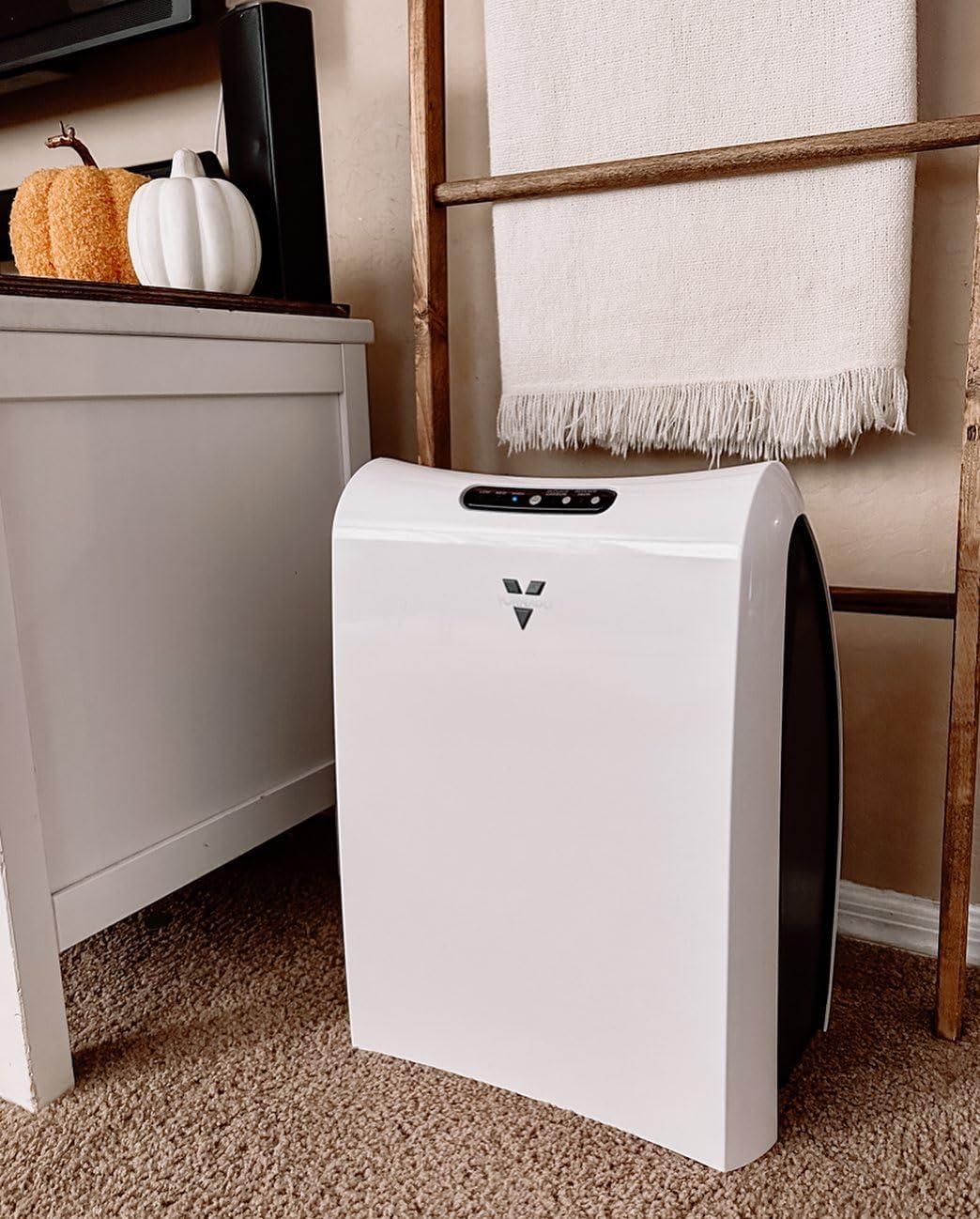 imageVornado AC550 Air Purifier with True HEPA Filter Captures Allergens Smoke Odors Pollen Dust Mold Spores Pet Dander Ice WhiteAC350