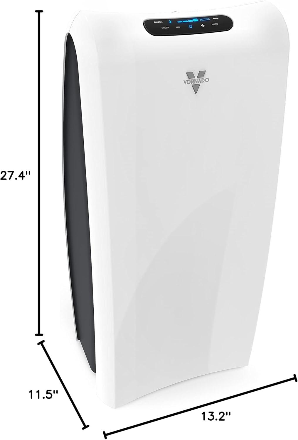 imageVornado AC550 Air Purifier with True HEPA Filter Captures Allergens Smoke Odors Pollen Dust Mold Spores Pet Dander Ice WhiteAC550