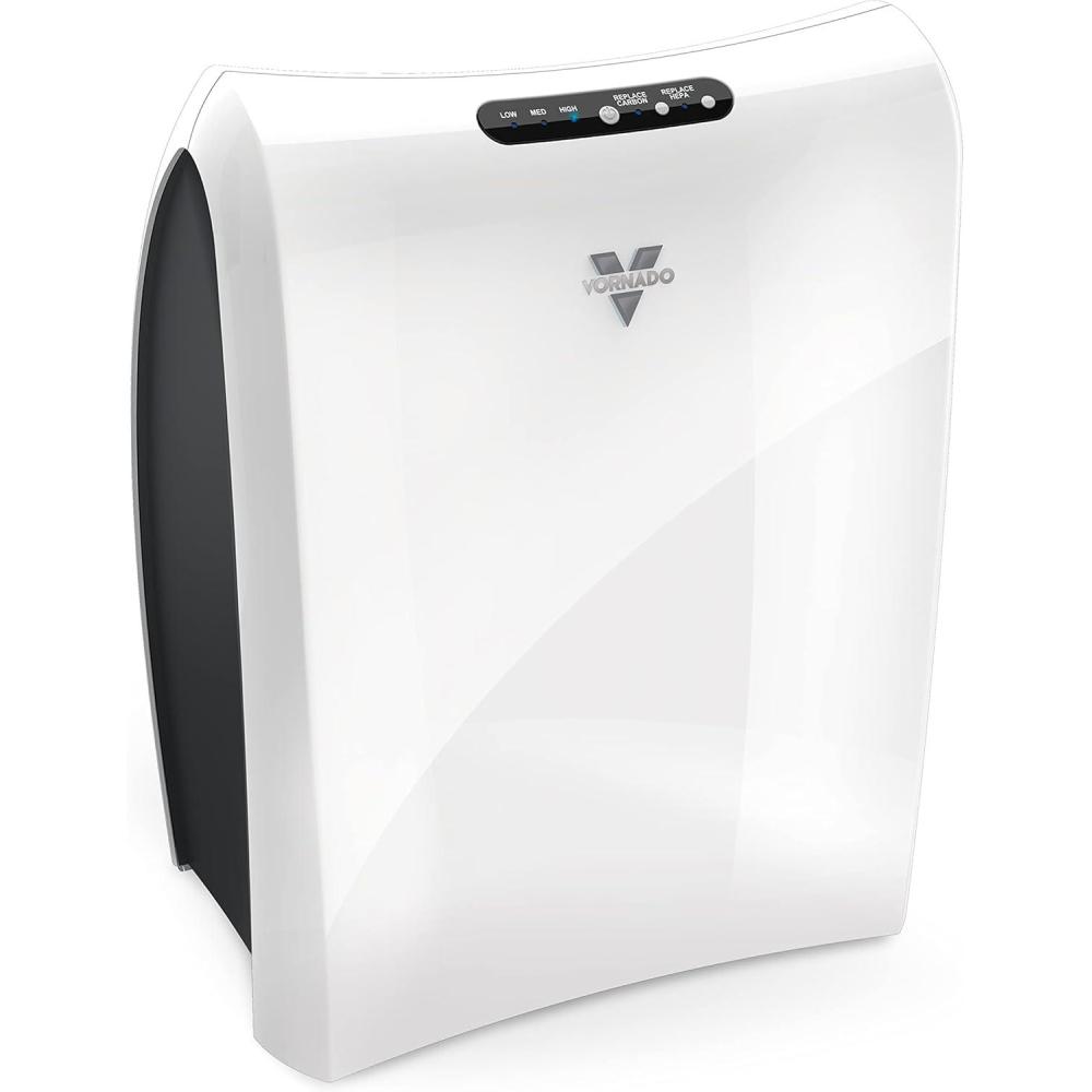 imageVornado AC550 Air Purifier with True HEPA Filter Captures Allergens Smoke Odors Pollen Dust Mold Spores Pet Dander Ice WhiteAC350