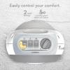 imageSensa Nursery Space Heater 1200W with Adjustable Thermostat Electric Heater for Baby with Locking Controls Tipover Protection Safety Shutoff Crib Temperature SensorTempa