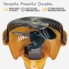 imageVornado 293 Large Heavy Duty Shop Fan 3 Speed Electric Fan High Impact Casing IP54Rated Motor Whole Room Air Circulator Pivoting Head Carry Handle 16 Floor Fan for Bedroom and Garage YellowYellow