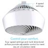 imageVornado 660 Large Whole Room Air Circulator Fan for Home 4 Speeds and 90Degree Adjustable Tilt Removable Grill 10 Inch Floor Fan for Bedroom Office BlackWhite