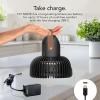 imageVornado FLY MOVE Rechargeable Fan Handheld Up to 17 Hour Battery Power Life on Low 3 Speed Settings Minimal Footprint Small Portable Fan Powerful Airflow Travel Friendly USBC Charger Black