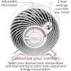 imageVornado Glide Vortex Heater Whole Room 2 Heat Settings Adjustable Tilt Advanced Safety Adjustable Thermostat Signature Vortex Heat Circulation Gentle Heating Space Heater for Bedroom BlackWhite