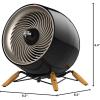 imageVornado Glide Vortex Heater Whole Room 2 Heat Settings Adjustable Tilt Advanced Safety Adjustable Thermostat Signature Vortex Heat Circulation Gentle Heating Space Heater for Bedroom BlackBlack