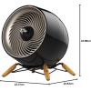 imageVornado Glide Vortex Heater Whole Room 2 Heat Settings Adjustable Tilt Advanced Safety Adjustable Thermostat Signature Vortex Heat Circulation Gentle Heating Space Heater for Bedroom BlackBlack