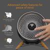 imageVornado Glide Vortex Heater Whole Room 2 Heat Settings Adjustable Tilt Advanced Safety Adjustable Thermostat Signature Vortex Heat Circulation Gentle Heating Space Heater for Bedroom BlackBlack