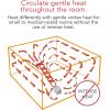 imageVornado Glide Vortex Heater Whole Room 2 Heat Settings Adjustable Tilt Advanced Safety Adjustable Thermostat Signature Vortex Heat Circulation Gentle Heating Space Heater for Bedroom BlackBlack