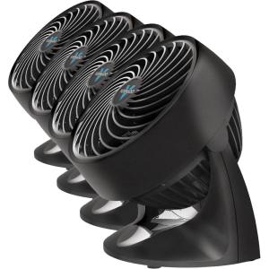imageVornado 133 Small Room Air Circulator Fan 2 Speeds Adjustable Head Table Fan for Desk Nightstand BlackSmall Pack of 4