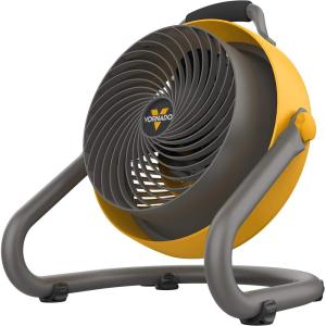 imageVornado 293 Large Heavy Duty Shop Fan 3 Speed Electric Fan High Impact Casing IP54Rated Motor Whole Room Air Circulator Pivoting Head Carry Handle 16 Floor Fan for Bedroom and Garage YellowYellow