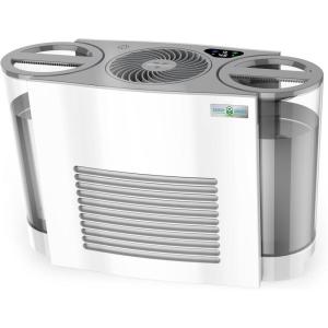 imageVornado EVDC500 Energy Smart Evaporative Humidifier with Automatic Shutoff 2 Gallon Capacity LED Display SimpleTank for Easy Fill and Cleaning Dual Tank Electronic Humidistat 4 Fan SpeedsEVDC500  2 gallon