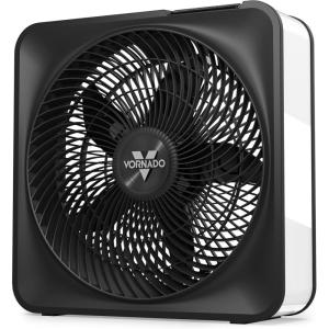 imageVornado Model 80X High Velocity Box Fan with Kick Stand Digital Display Removable Grille Variable Speed Control 112 Hour Timer Powerful Floor Fan for Bedroom Targeted Cooling Fan Cool GrayModel 80