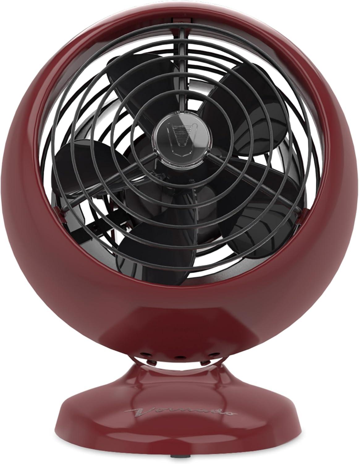 imageVornado VFAN Mini Fan Classic Vintage Fan Retro Metal Air Circulator For Desk ampamp Bedside 2 Speeds Adjustable Tilt Personal Cooling with Targeted Airflow Quiet Fan GreenClaret