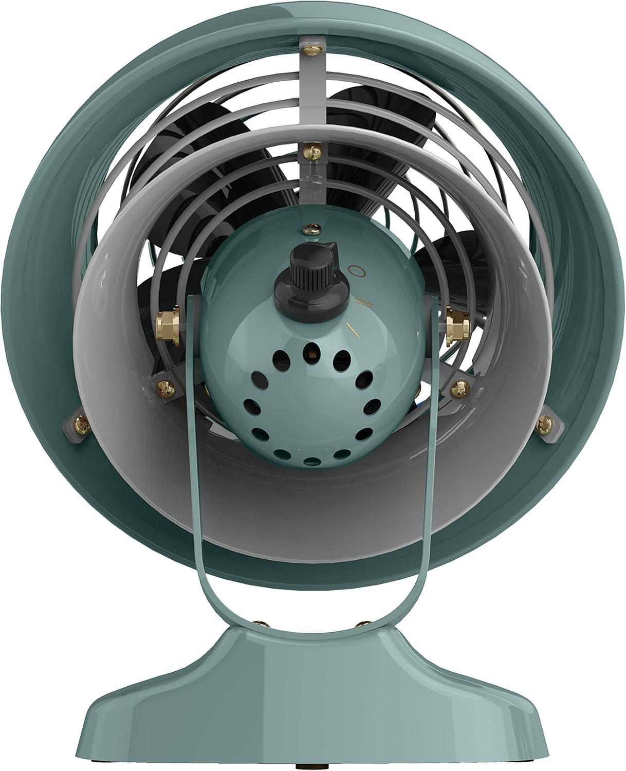imageVornado VFAN Mini Fan Classic Vintage Fan Retro Metal Air Circulator For Desk ampamp Bedside 2 Speeds Adjustable Tilt Personal Cooling with Targeted Airflow Quiet Fan GreenGreen