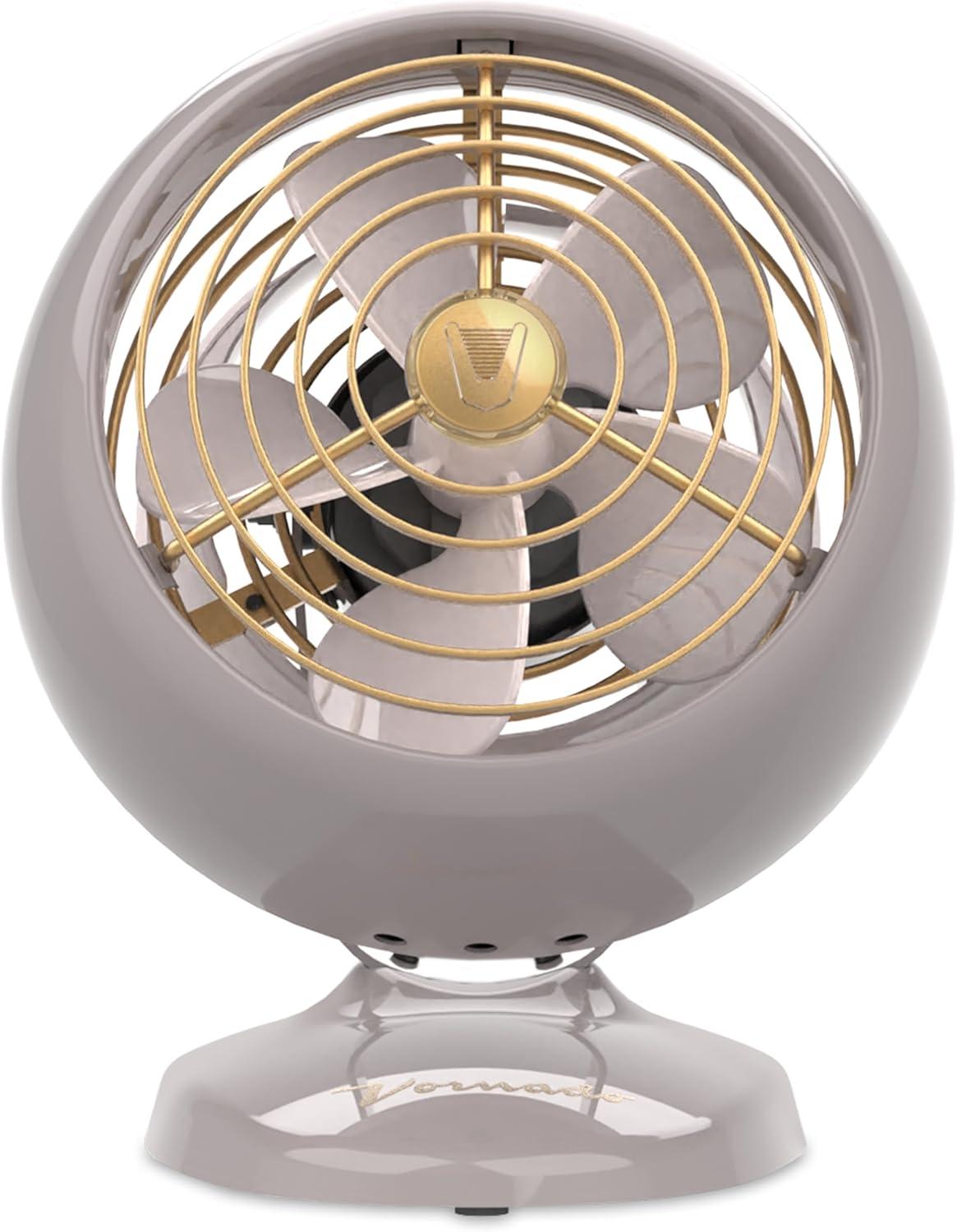 imageVornado VFAN Mini Fan Classic Vintage Fan Retro Metal Air Circulator For Desk ampamp Bedside 2 Speeds Adjustable Tilt Personal Cooling with Targeted Airflow Quiet Fan GreenDriftwood