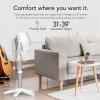 imageVornado 6803DC Energy Smart Medium Pedestal Air Circulator Fan with Variable Speed Control Ice White CR10259436803DC  Pedestal