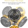 imageVornado EXO5 HeavyDuty Shop Air Circulator Fan with HighImpact Housing Collapsible Tripod Base Clamp Attachment Yellow 7 In