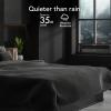 imageVornado PORTAL Window Fan with 3 Speeds Reversible Exhaust Mode Weather Resistant Window Fan For Kitchen Bedroom Home Low Profile BlackBlack