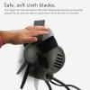 imageVornado Zippi Small Personal Fan Foldable Cooling for Desk 2 Speed Settings Soft Nylon Blades Directable Airflow Compact Design Perfect Fan for Office and Bedroom Multiple Color Options BlackGraphite Gray