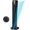 imageVornado OSC84 41quot Whole Room Oscillating Tower Fan Remote Control 70Degree Oscillation Quiet Operation 4 Speed Settings 8Hour Timer Powerful Air Circulation Black