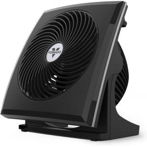 imageVornado 673T Whole Room Air Circulator Fan with Pivoting Head 3 Speed Settings Adjustable Tilt Manual Control Signature Vortex Action Deep Pitched Fan Blades Powerful Airflow BlackWhole Room