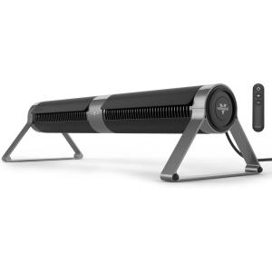 imageVornado Airbar 4 Tower Fan and Horizontal Air Circulator with Remote Control 35Inch 3 Speed Settings MultiDirectional Airflow Touch Control Versatile Cooling Power Magnetic Base BlackContemporary