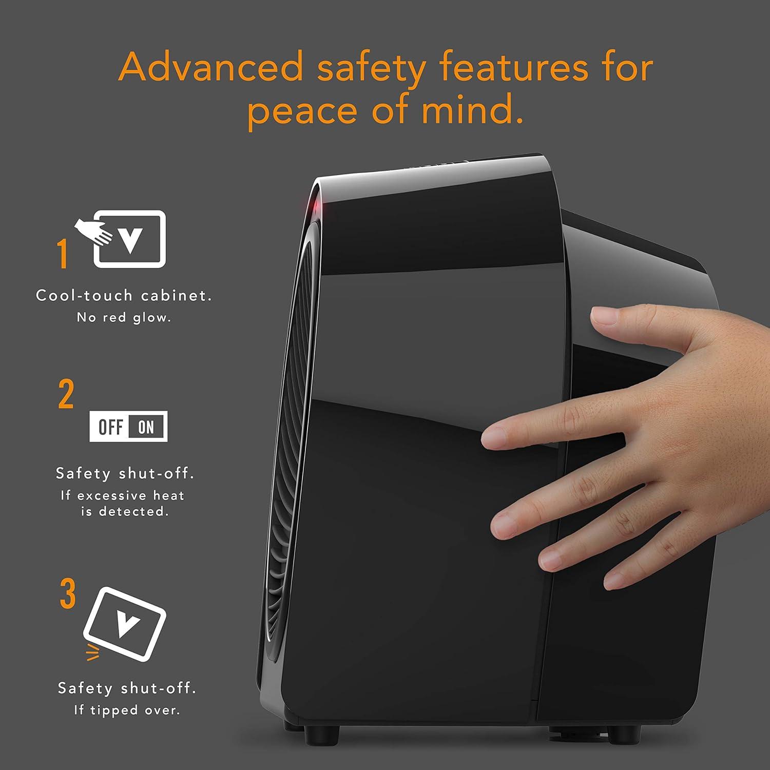 imageVornado Velocity 3R 2025 Whole Room Space Heater with Timer Adjustable Thermostat and Advanced Safety Features LED Touch Controls Powerful Heater for Bedroom and Home BlackMedium 2024 Model