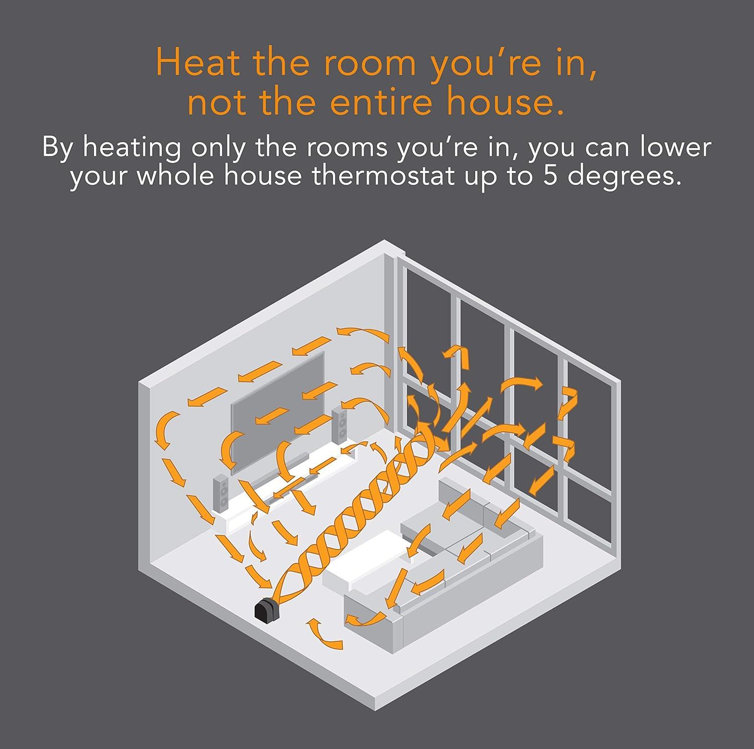 imageVornado Velocity 3R 2025 Whole Room Space Heater with Timer Adjustable Thermostat and Advanced Safety Features LED Touch Controls Powerful Heater for Bedroom and Home BlackMedium 2024 Model