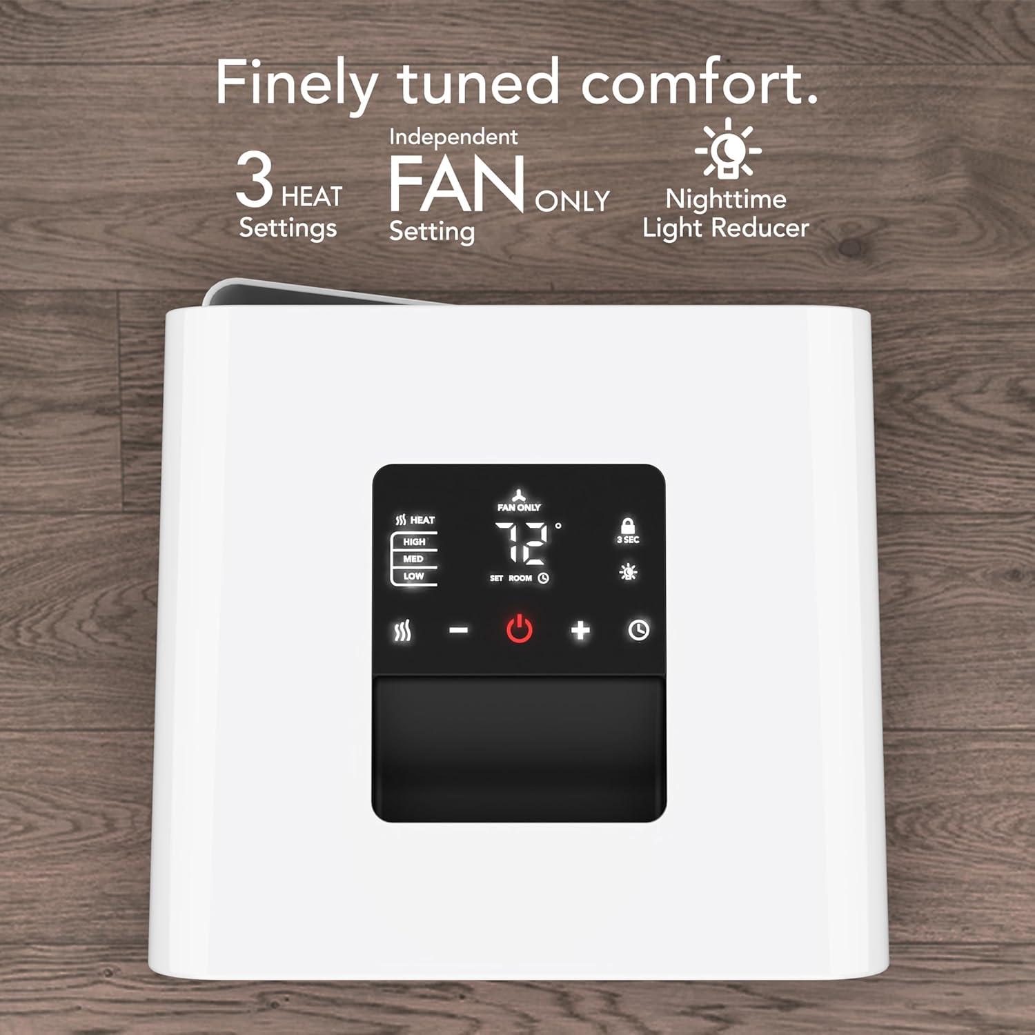 imageVornado Velocity CUBE 5 OSC Whole Room Space Heater with 70 Oscillation Remote Control Vortex Heat Circulation LED Touch Controls 112 Hour Timer Advanced Safety AutoClimate Control White