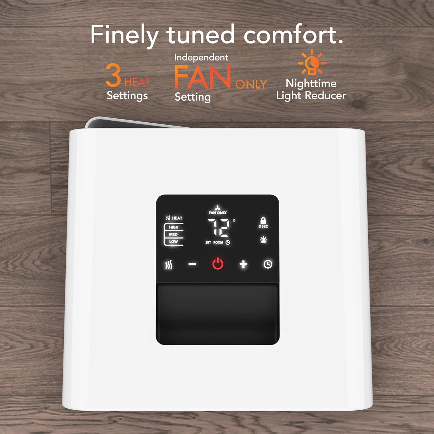 imageVornado Velocity CUBE 5S Whole Room Space Heater with Swiveling Base Indoor Use Vortex Heat Circulation LED Touch Controls 112 Hour Timer Advanced Safety Features AutoClimate Control WhiteCube 5S 2024 Model