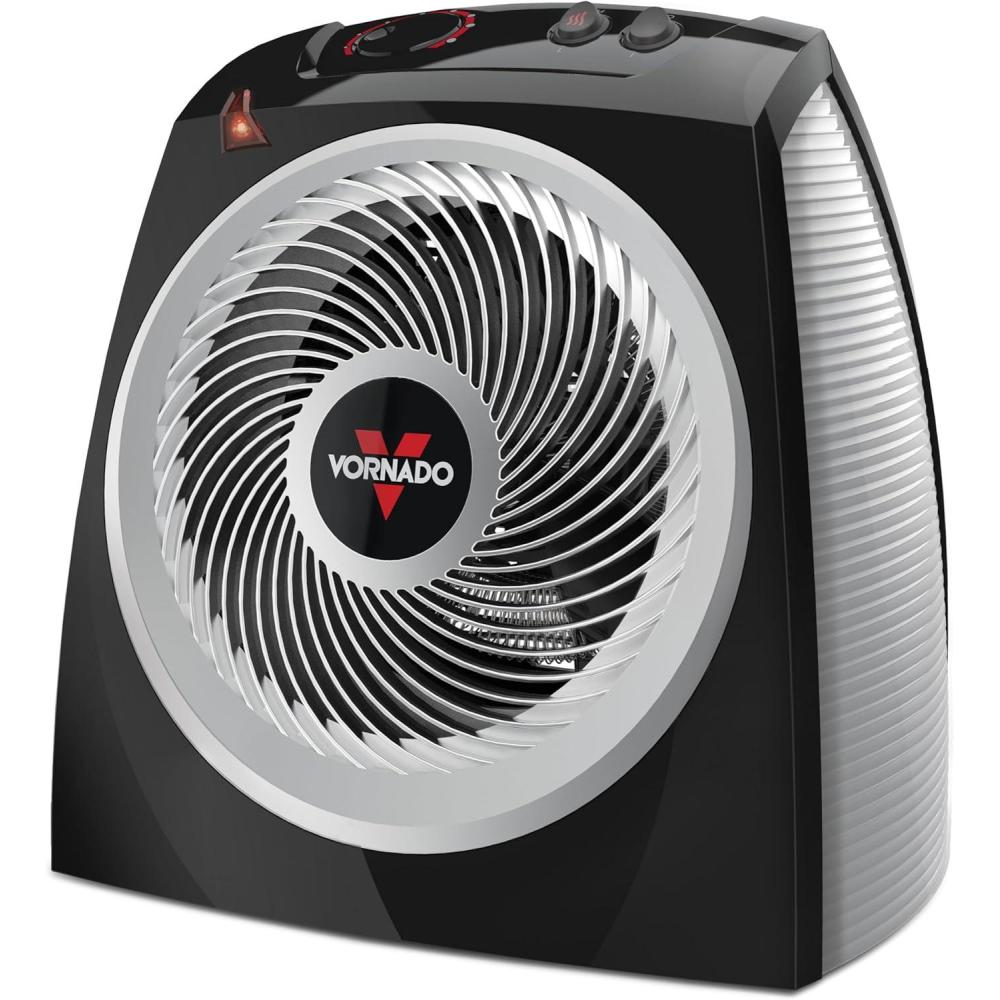 imageVornado VH10 2025 Space Heater for Indoor Use Adjustable Thermostat 2 Speeds Advanced Safety Features Integrated Carry Handle Large Heater for Bedroom and Living Room Quiet Heater BlackVH10 2025 Model
