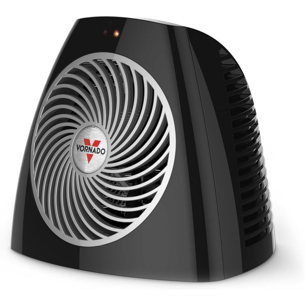 imageVornado VH202 2025 Personal Space Heater Advanced Safety Features 2 Heat Settings Direct Heating Fan Only Setting CoolTouch Exterior Signature Vortex Heat Circulation Gentle Heating BlackVH202 2025 Model