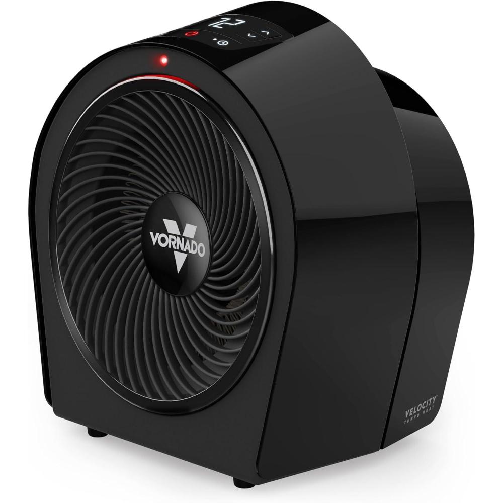 imageVornado Velocity 3R 2025 Whole Room Space Heater with Timer Adjustable Thermostat and Advanced Safety Features LED Touch Controls Powerful Heater for Bedroom and Home BlackMedium 2025 Model