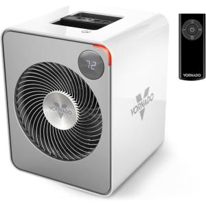 imageVornado VMHi500 2025 Whole Room Metal Space Heater Digital Thermostat Remote Control AutoClimate Control 12Hour Timer Vortex Heat Circulation Heater for Bedroom and Home WhiteVMHi500 2024 Model