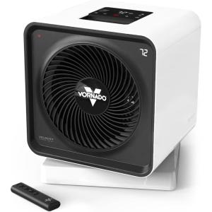 imageVornado Velocity CUBE 5 OSC Whole Room Space Heater with 70 Oscillation Remote Control Vortex Heat Circulation LED Touch Controls 112 Hour Timer Advanced Safety AutoClimate Control White