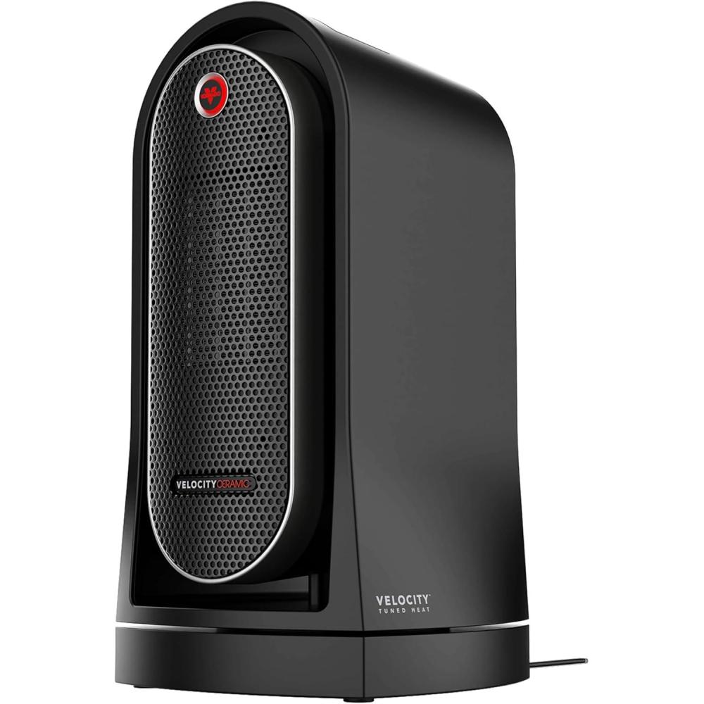 imageVornado VC02 Ceramic Heater with Velocity Tuned Heat 70 Oscillation Remote Personal or Whole Room Indoor Heater Reusable PreFilter 6 Heat Settings Powerful Heater for Bedroom and Home Black