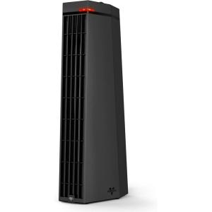 imageVornado Rise 20H Whole Room Tower Heater for Home 3 Heat Settings Advanced Safety Targeted Heating 20 Inches Tall Manual Control Dial Heater for Bedroom Office and Home Use Black